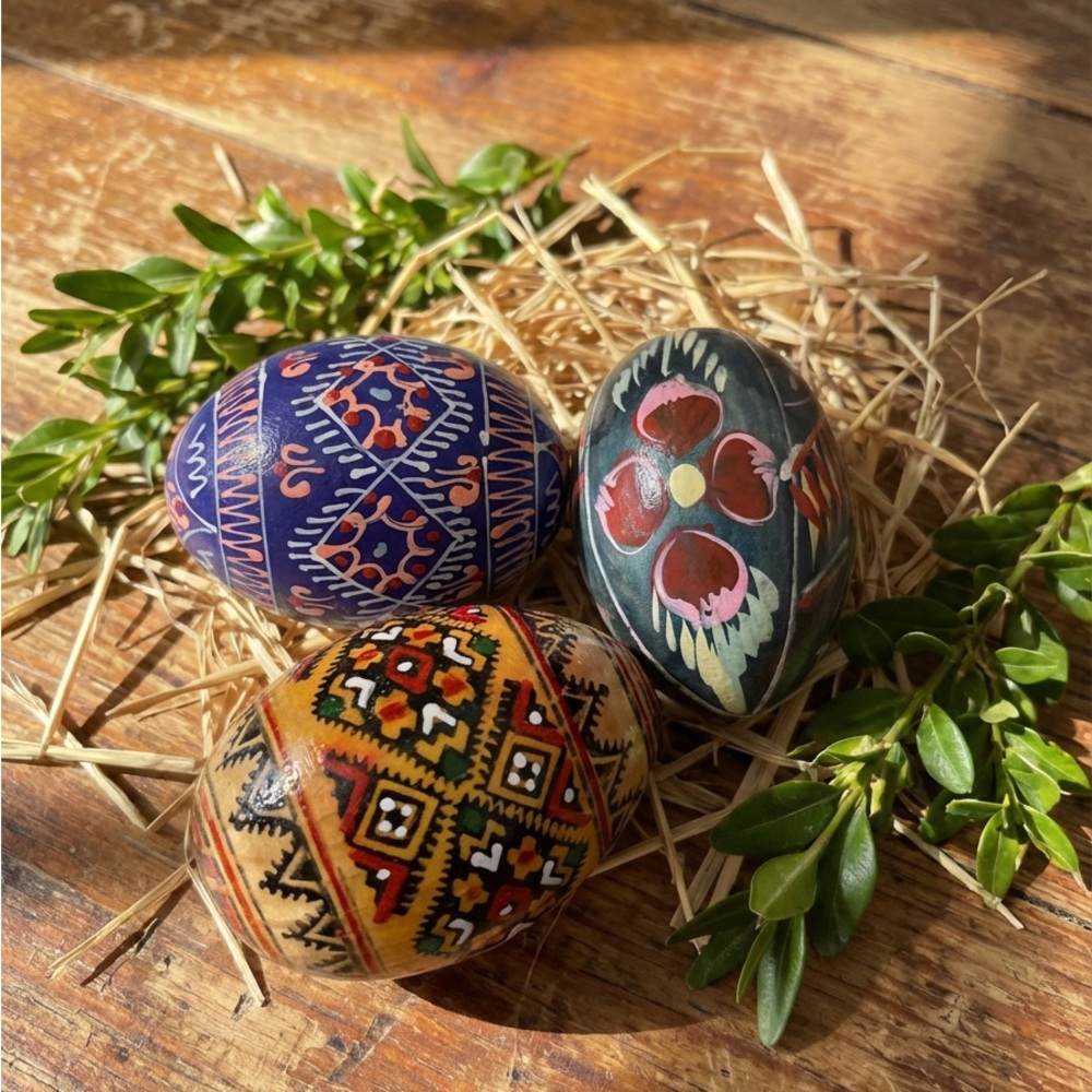 Colorful Hand-Painted Decorative Eggs